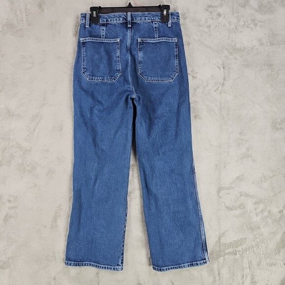 Reformation Sunny Denim Two Piece Set Womens Size 6 Blue Organic Cotton Crop NWT - Picture 6 of 16